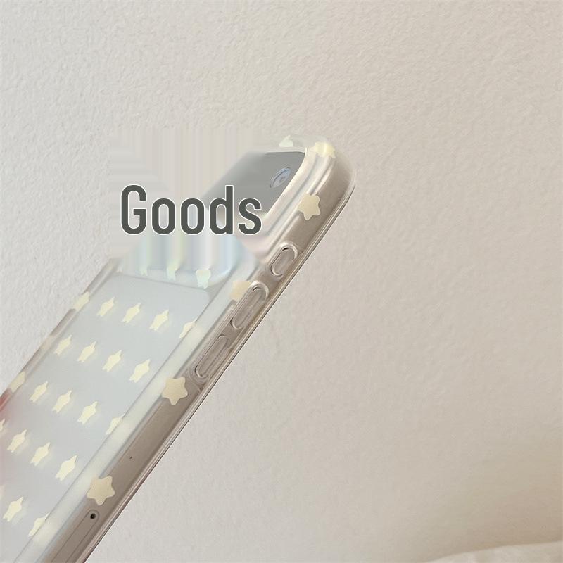**Transparent Starry Phone Case for iPhone 17/16 Pro Max/15/14 - Japan Korea Inspired Design**