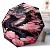 Ethereal Dragon Moonlit Sky Outdoor Automatic Umbrella Sturdy 8 Rib Durable Plastic Iron Outdoor Daily Use Outdoor Accessory Perfect Gift Friends