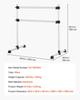Ballet Barre, Aluminum Double Barre Bar for Home, Freestanding Portable Ballet Stretching Dance Bars, Height Adjustable Anti-Wobble Fitness Studio