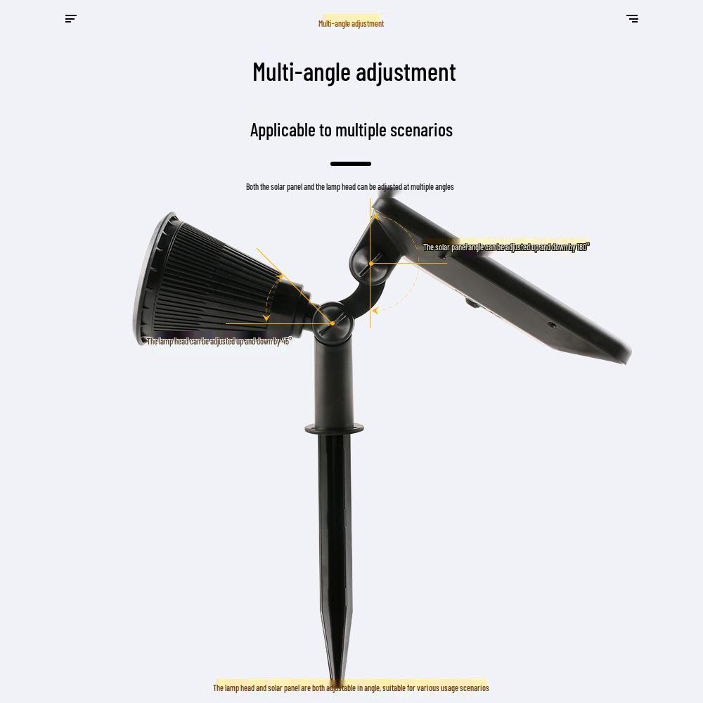 Rainproof Dual-Use Solar Spotlight for Garden and Lawn Decoration