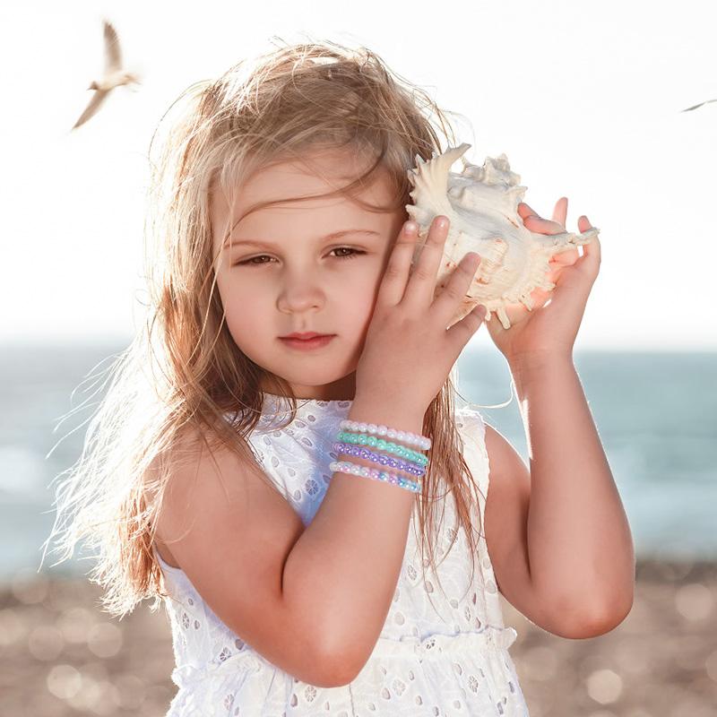 10-50Pcs Colorful Beads Bracelet Kids Girls Birthday Party Favors Goodie Pinata Filler Baby Shower Wedding Guest Treat Gifts
