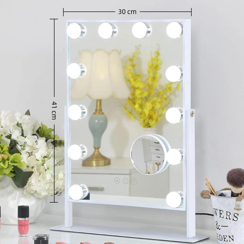 Hollywood Style LED Makeup Mirror: Color Adjustable, High Brightness, Smart Desktop Vanity, Wall Mountable