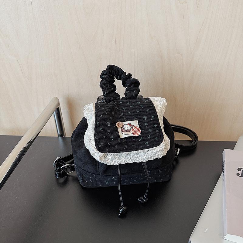 Lolita Bunny Lace Backpack - Autumn Korean Style Women's Casual Versatile Bag