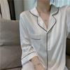 New Women's Nightgown  Silk Sexy Summer Pajamas Women's Sexy Pajamas Shirt Nightgown Silk Homewear Spring and Autumn Dresses