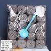 Stainless Steel Wire Ball Brush Cleaning Kitchen Pot Tableware Cleaner Scrub Rust Remover Dish Strong Tools With Handle 20pc/lot