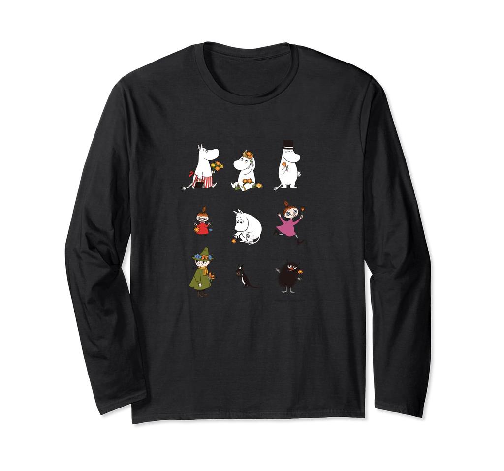 Moomin Valley Friends Holding Flowers Long Sleeve T-Shirt