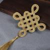 1pcs Vintage Chinese Knot Buttons Gold Lace Trim Clasps for Cheongsam Decor, Dance Dress, DIY Sewing Accessory