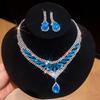 Set di Orecchini e Collana con Diamanti a Goccia: Lussuosa Collana Girocollo con Pendente Gioiello per Donna
