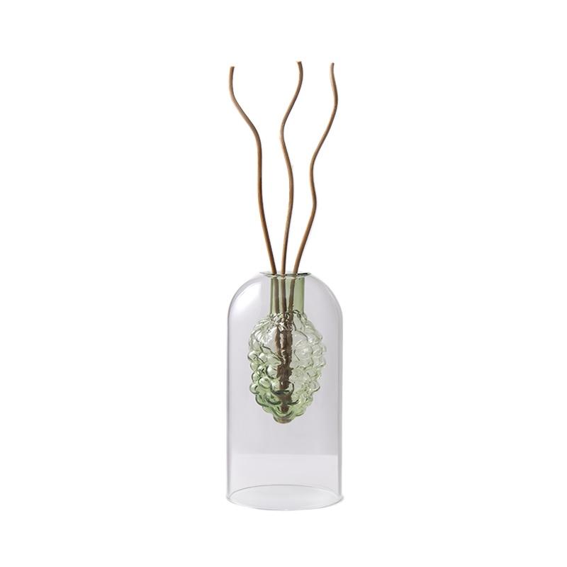 Double Glass Vase Hydroponic Plant Flower Arrangement Glass Empty Bottle Ornaments Simple Essential Oil Aromatherapy Bottle