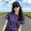 Jeanswest Women's Loose Fit Pure Cotton Printed Short Sleeve T-Shirt