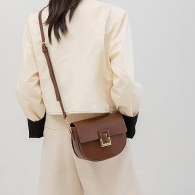 New Women PU Square Bags Lock Buckle Shoulder Bags Advanced Solid Fashion Trend Leisure Versatile Korean Style Crossbody Bags
