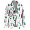Herren Hässlicher Weihnachten Kord Warmtaschen Anzugjacke Strickjacke Herren Freizeitanzug