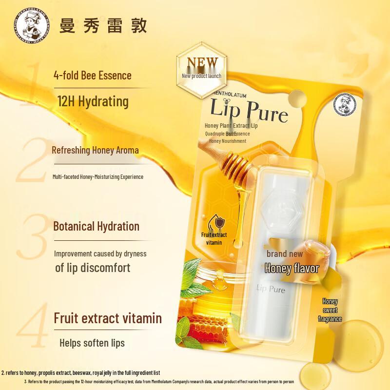 MENTHOLATUM Honey Plant Extract Lip Balm