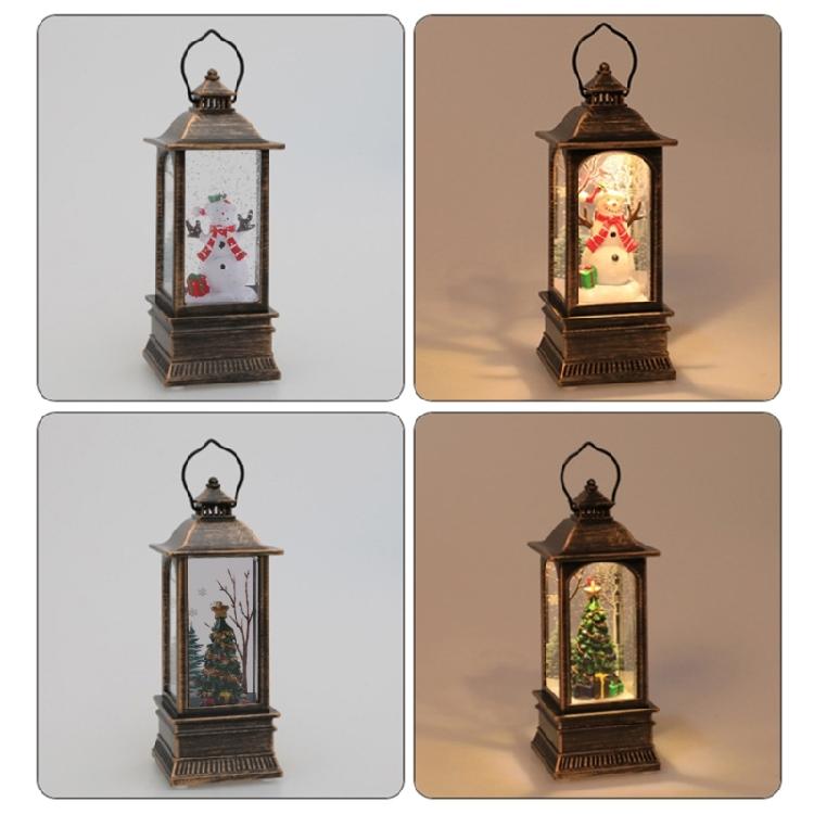 Santa-Claus/Xmas Tree/Snowman/Angel Glittering Lantern Christmas Gift for Kids