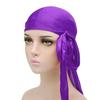 Unisex Adult Satin Long Tail Doo Rag Durag Bandanas Cap Pirate Hat Turban Men Hip Hop Headband Biker Headwrap Women Headwear