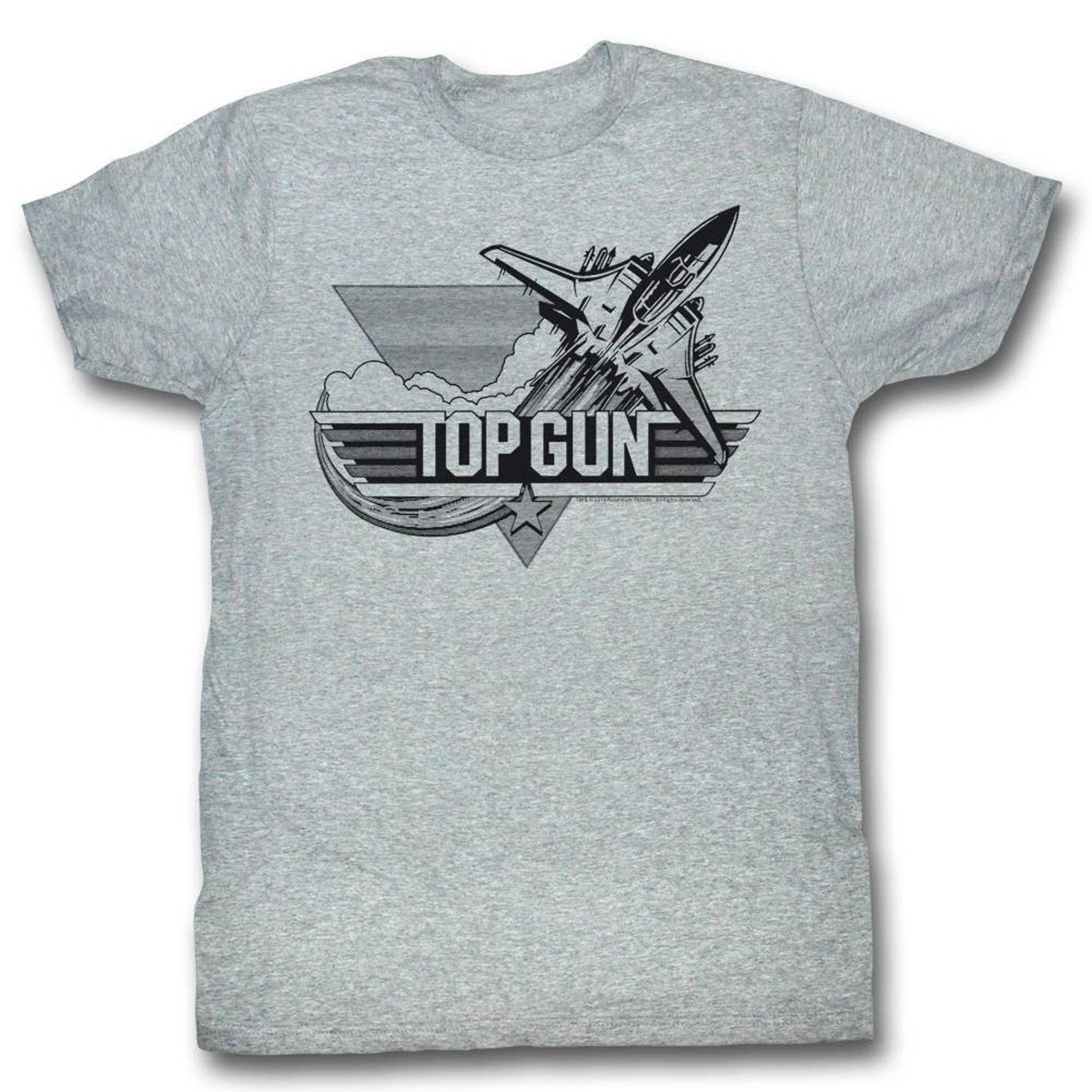 Top Gun Black Gray Heather Adult T-Shirt S