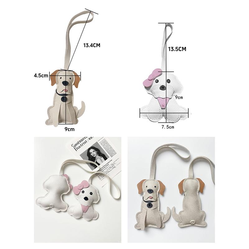Cute Bichon Frise Labrador Retriever Dog Charms Cute Diy Lanyard Leather Dog Bag Charms