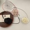 Gothic Elegant Big Rose Flower Clavicle Chain Necklace Women Wedding Bridal Sexy Adjustable Choker Jewelry Y2K Accessory