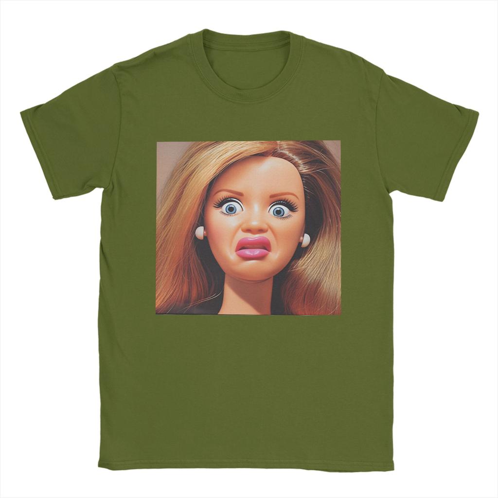 Funny Doll Print TShirts for Unisex  Casual Pure Cotton Tee Shirt Crew Neck Short Sleeve T Shirt Gift Idea Clothing