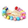 Natural Shaker Wood Rattle Toy Infant Sensory Cognitive Growth Gift Randomly One