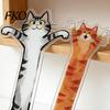 Cat Design Bookmark 5Pcs Acrylic Long Bookmark, Book Mark for Reading Women & Waterproof Men, Decorative Kitten Page Marker, Gifts Readers Lovers