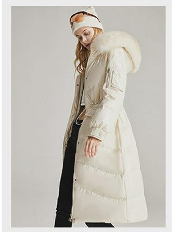 Women's Mid-Length Thickened 90% Down Warm Coat
