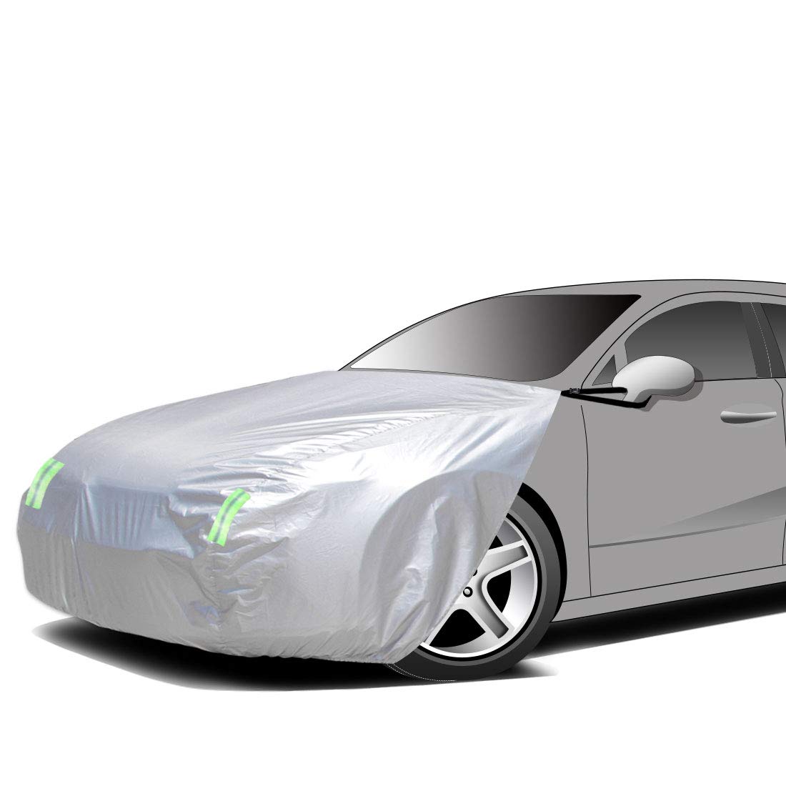 

hood protection front protection fleece with fluorescent reflective adjustable length with elastic for general passenger Suitable for vehicles