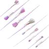 10 Colorful Makeup Brushes, Crystal Makeup Brushes Spiral Handle Makeup Brush Set
