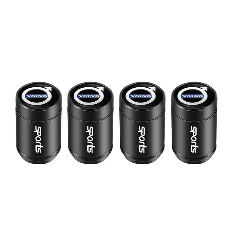 4Pcs Aluminum Alloy Car Wheel Tire Valve Caps Stem Cover For Volvo Rdesign XC60 XC90 XC40 V50 V60 V40 EX30 S60 C30 V70 S90 AWD