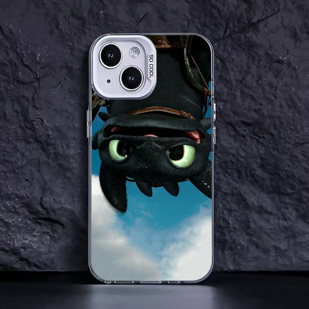 Lovely Couple Toothless Fury Dragon Phone Cases For IPhone 17 16 15 14 13 12 11 Plus Pro Max Colorful Case iPhone 13