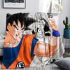 Cartoon Goku Pattern Flannel Blanket, High Quality Comfortable for All Seasons, Home Decor, Warmth and Comfort, Perfect for Gifts.