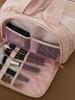 Durable Waterproof Double-Opening Makeup Bag - Large Capacity, Portable & High-Value for Travel