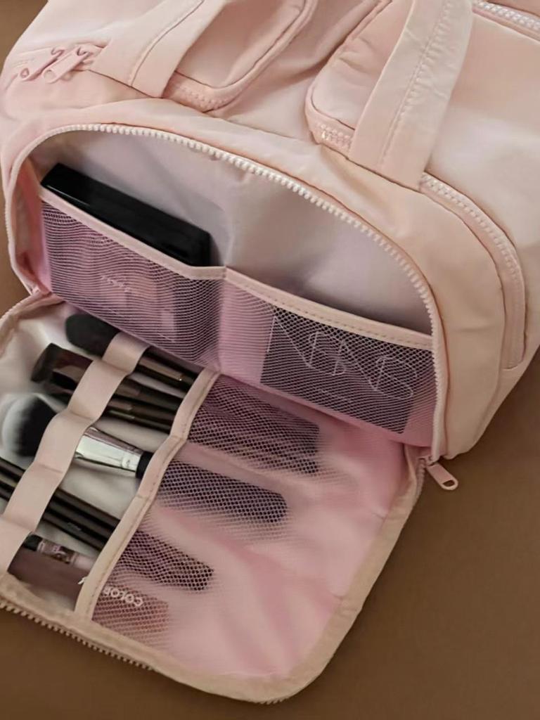 Durable Waterproof Double-Opening Makeup Bag - Large Capacity, Portable & High-Value for Travel