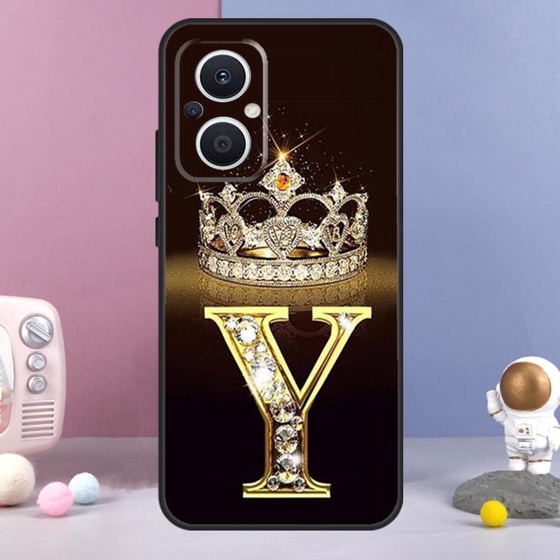 Buchstaben Monogramm Gold Marmor Hülle Für OPPO Reno 14 F 11F 12F 13F 10 11 12 13 Pro 7 8 Lite OPPO Find X8 X6 X5 X9 Pro Hülle