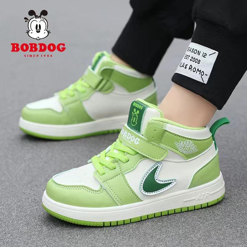 Babu Bean Classmate Boys Sneakers Spring and Autumn New Leather Surface Waterproof Single Shoes Children's Shoes Medium and Older Children 2025