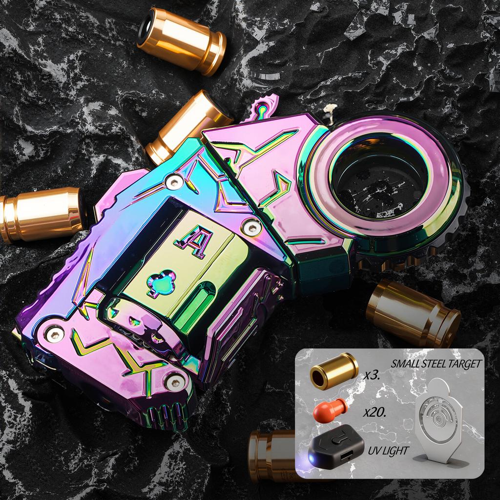 Pistolet Jouet à Éjection de Douilles Fidget Spinner Multi-jouabilité Cliquet Flip Antistress Tir Amusant EDC Jouets Anti-Stress Cadeaux