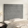 VidaXL Headboards 2 Pcs Light Grey 80x5x78-88 Cm Velvet3116502