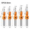 8/10mm Shank HSS Woodworking Step Drill Countersink Router Bit Set Screw Extractor Remon Demolition for Wood Milling Cut