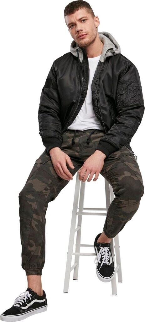 Winter Jacket Brandit MA1 Sweat Hooded Jacket Black-grey
