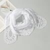 Floral Lace Edge Scarf Comfortable Head Cover Strong Polyester Material For Spiritual Moment Or Travel