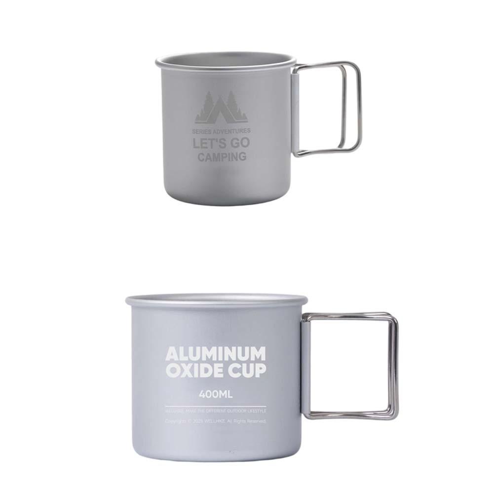 Boiling Over Campfire Compatible Camping Mug Set Aluminum Alloy 300ml 400ml