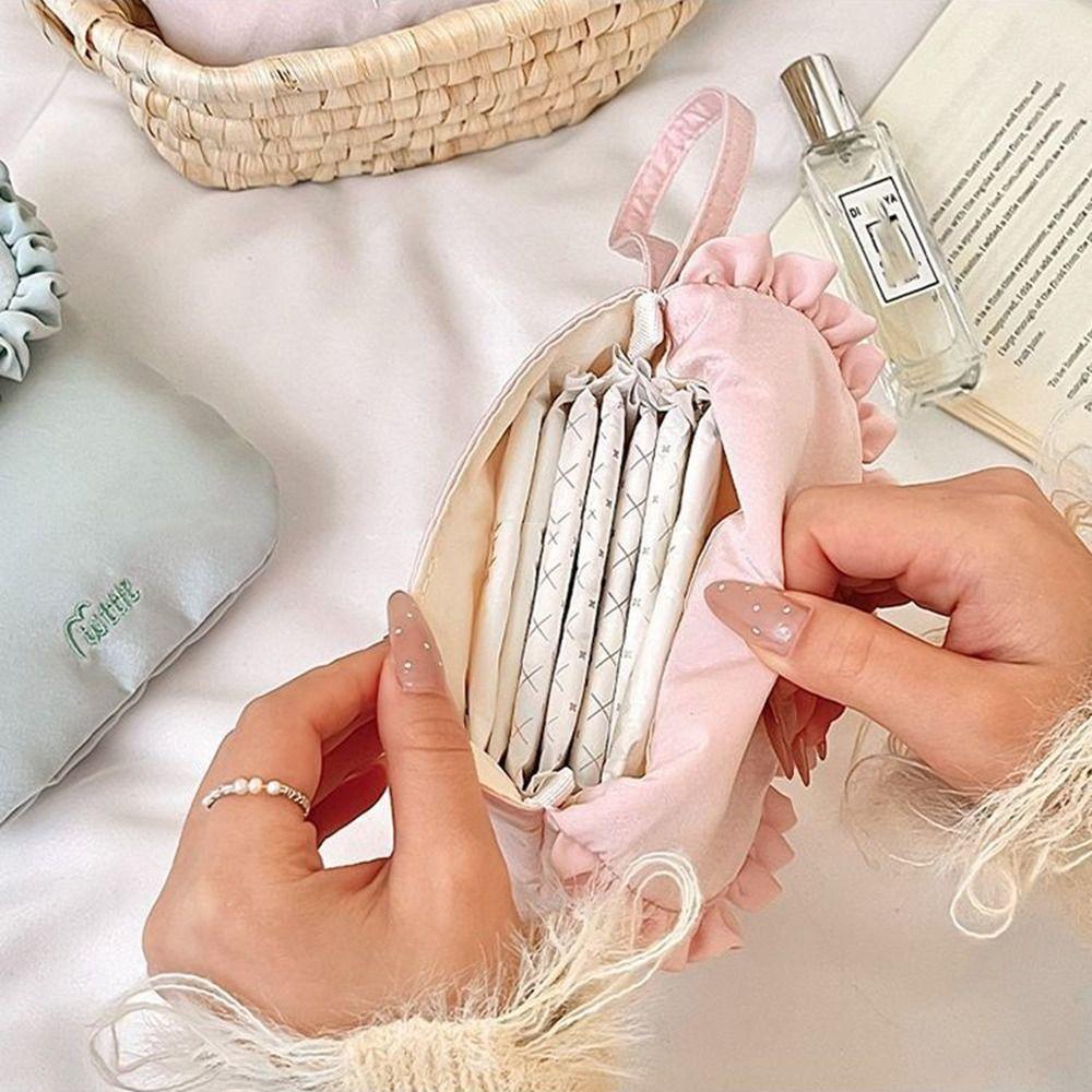 Große Kapazität Mini Kosmetiktasche Schleife Make-up-Tasche Niedliche Bindenaufbewahrungstasche Reise