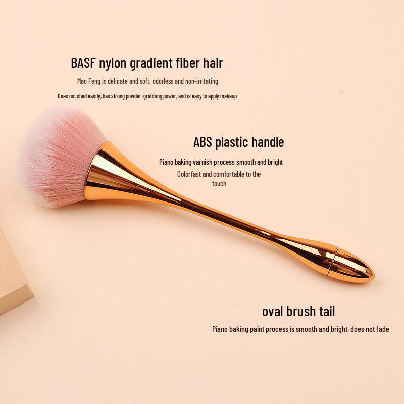 Extra Large Soft Bristle Powder Brush for Nail Dust & Blush with Small Waist Design