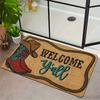 Western cowboy Welcome Doormat Non-Slip Machine Washable Carpet for Living Room Bedroom Bathroom Kitchen and Laundry Rug