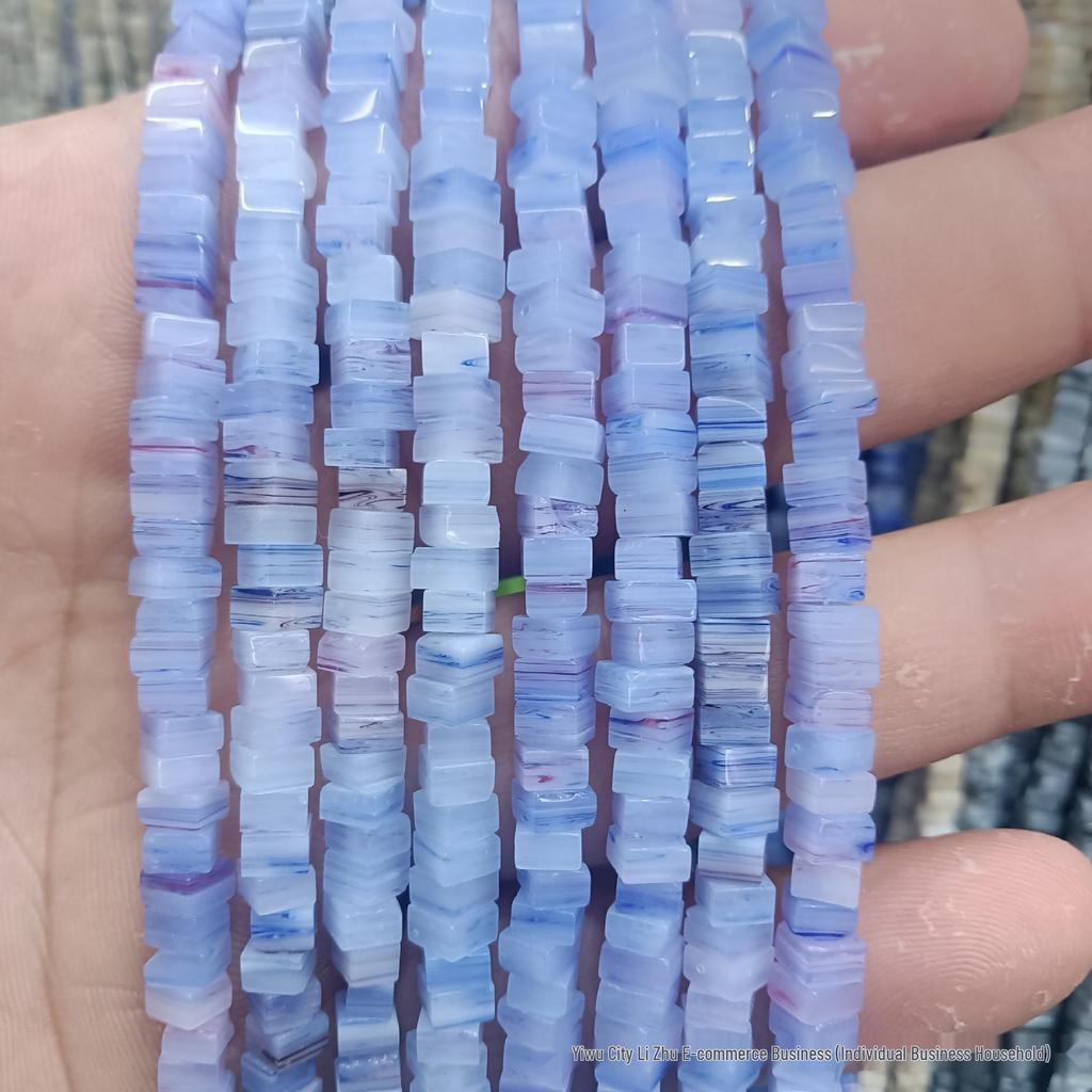 3x4mm Nepal Lampwork Quadratische Perlen für DIY Schmuckherstellung