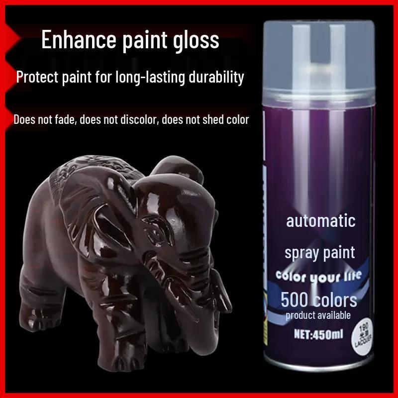 Automatic Hand-Crank Self-Spraying Anti-Rust Paint for Cars, Furniture, and Woodwork - Black & White.