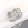 Cross border European and American high-end full diamond earrings with light luxury design and multi-color earrings accessories