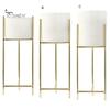 Elegant Ceramic Planter 1 Set Flower Pot Stylish Iron Frame Stand Plant For Office Flowerpot for Home Room Decoration