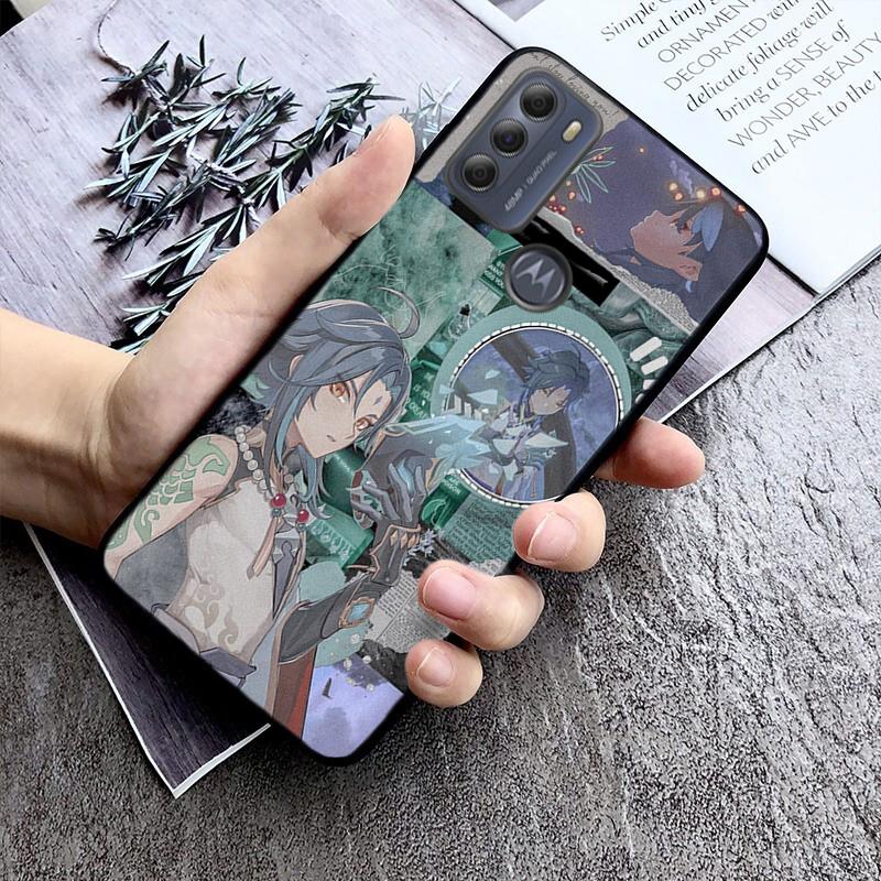Xiao Genshin Impact Handyhülle für Motorola E7 Plus E32 E20 E40 Edge 20 Lite G22 G52 G20 G30 G100 G60 G50 G10 G Pure G Stylus