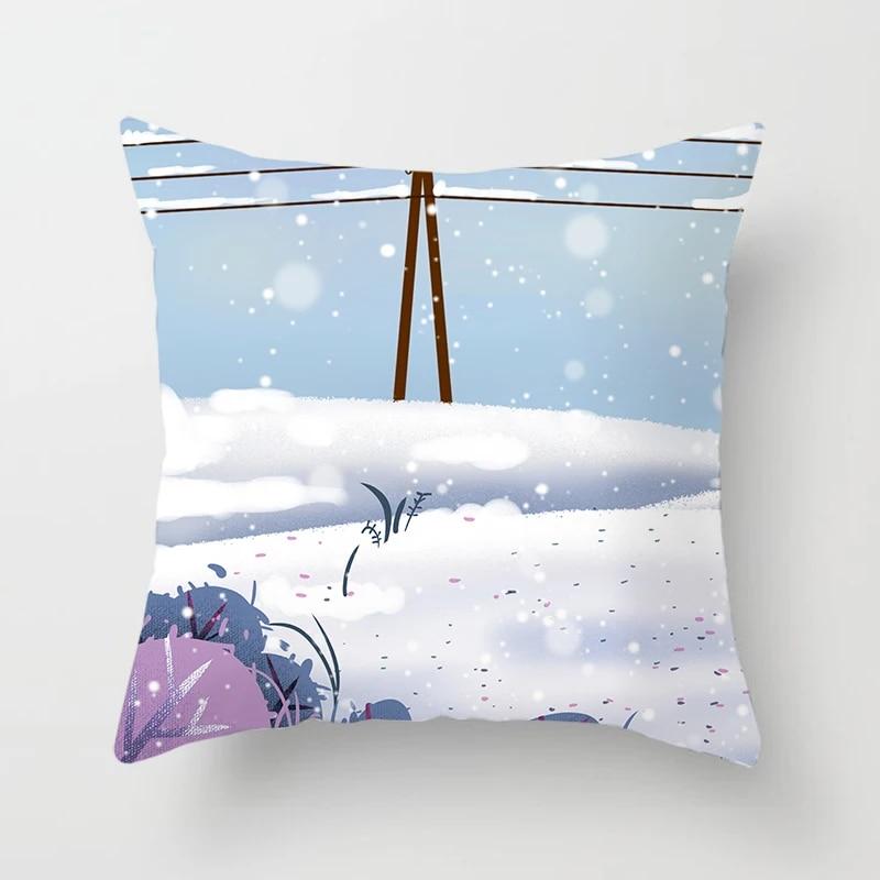 Christmas Home Pillowcases Christmas Printed Bed Home Decoration Cushion Covers Christmas Decorative Pillowcases
